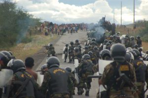 Auseinandersetzungen in Bagua 2009. Foto: Indymedia Peru