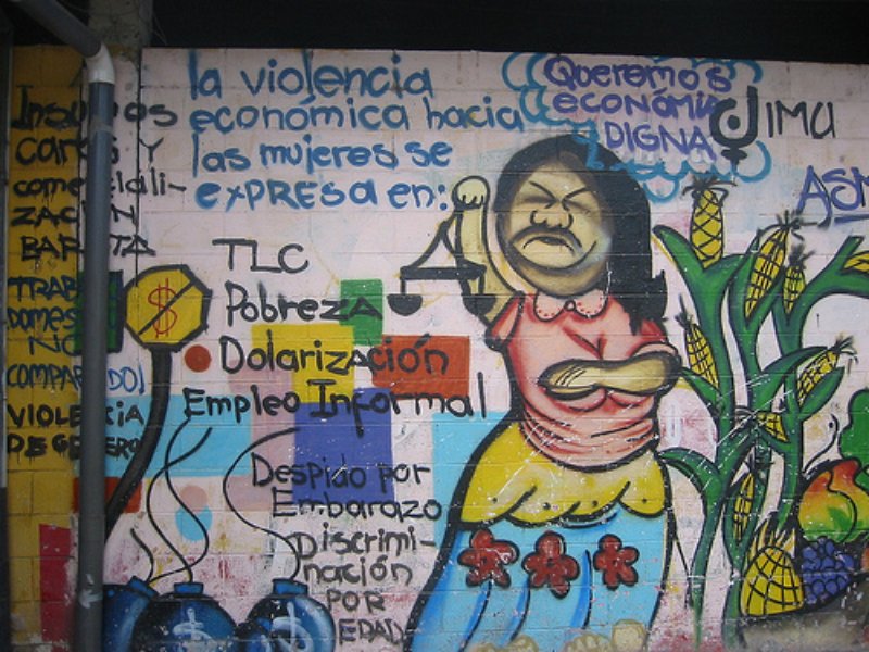 Wandbild gegen Ungleichheit in San Marcos / rosaamarilla, flickr