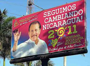 Nicaragua-Wahlkampf 2011-Plakat-christlich-sozialistisch-solidarisch svengaarn flickr