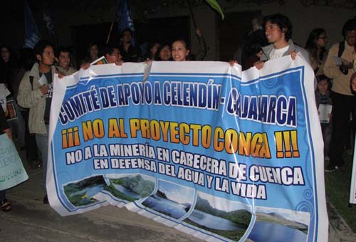 Protest gegen den Goldtagebau Conga in Cajamarca / Ivan Herrera, Servindi