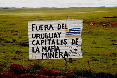 Uruguay Bergbau-Widerstand Fuera mineria de Uruguay