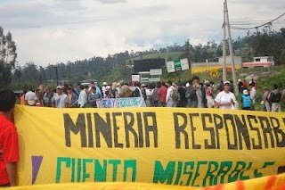 Protest gegen Bergbauvorhaben im Intag / cordinadorazonalintag.blogspot.de