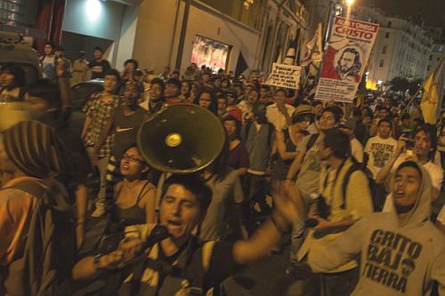 Demonstration in Lima gegen das neue Polizeigesetz / Bilduelle: Servindi