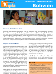 Titel Infoblatt Community Radios Bolivien