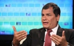 Präsident Rafael Correa beim Fernsehinterview / Bildquelle: www.elciudadano.gob.ec