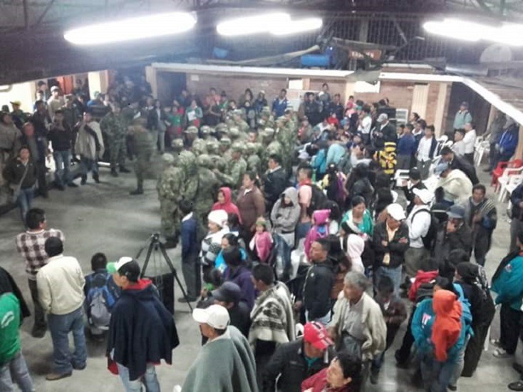 kolumbien militares cauca retenidos: Foto: Servindi