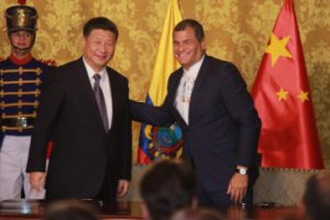 Die Präsidenten von China, Xi Jinping und Ecuador, Rafael Correa Foto: Carlos Rodríguez/Andes 