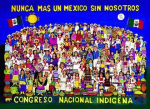 "Nie wieder ein Mexiko ohne uns!", Grafik der CNI, Bildquelle: http://cosal.es