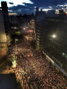 Faruendemonstration Montevideo