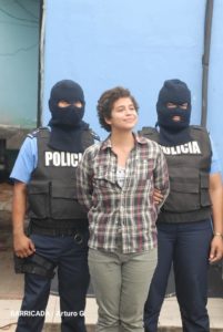 Amaya Coppens nach ihrer Festnahme im September 2019. Foto: Barricada/Arturo G.
