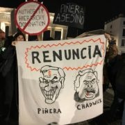 "Que renuncien: Piñera y Chadwick"- protesta en Berlin 21.10.2019