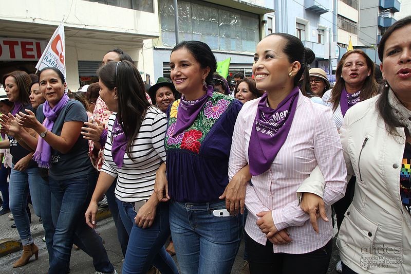 Frauen*demo zum 8. März 2017 in Quito, Foto. 