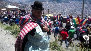 Indigene protestieren im November gegen den Putsch in Bolivien. Foto: Gerardo Magallón/Desinformémonos