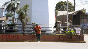 Protest Graffito gegen den aktuellen Präsidenten Juan Orlando Hernández (JOH)
Foto: Caroline Narr
