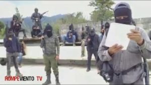 Am 19. August trat die bewaffnete Gruppe von Chenalhó erstmals mit einem Video an die Öffentlichkeit. Quelle: Rompeviento