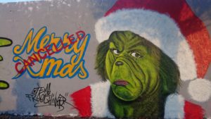 "Frohe Weihnachten" - abgesagt! Graffiti im Berliner Mauerpark / Foto: radio matraca