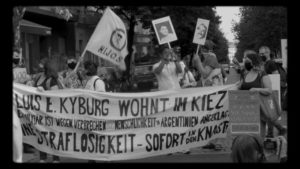 Escrache contra Kyburg en Berlin, 12 de septiembre de 2020, Foto Inti Gallardo