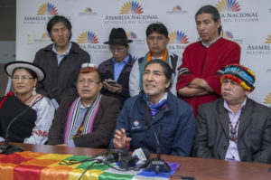 Präsidentschaftskandidat Yaku Pérez bei einer Pressekonferenz der Asamblea Nacional de Ecuador / Foto: Asamblea Nacional de Ecuador via Flickr (CC BY-SA 2.0)