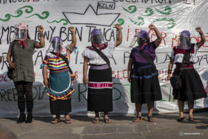 Willkommensveranstaltung mit den sieben Delegierten der Zapatistas Anfang Juli in Barcelona / Foto: 
Fotomovimiento via Flickr  (CC BY-NC-ND 2.0)