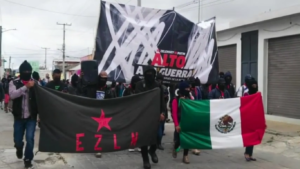 Demo gegen Ukraine-Krieg im Chiapas/Mexiko