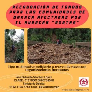 Soziale Organisationen rufen nach dem Hurrikan zu Spenden auf. Quelle: Educaoaxaca
