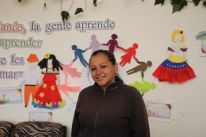 Evelyn Rodríguez, Migrantin aus Venezuela, im Servicio de Jesuita a Migrantes, El Alto / Fotos: Steffen Heinzelmann