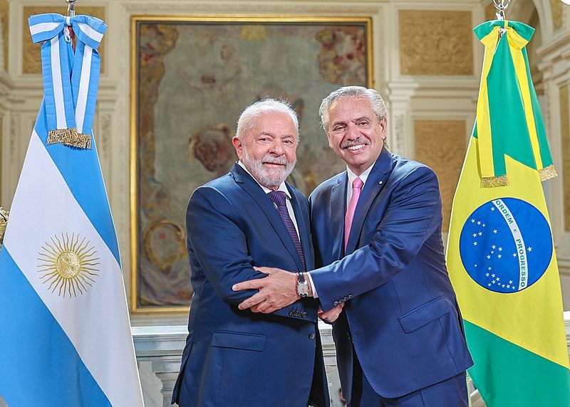 Lula und Fernandez bei einem Besuch des brasilianischen Präsidenten in Buenos Aires im Januar, Foto: wikimdeia CC BY 2.0commons,