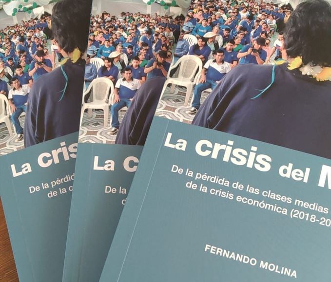 Titel des Buches "Die Krise der MAS" von Fernando Molina. Foto: Bolpress