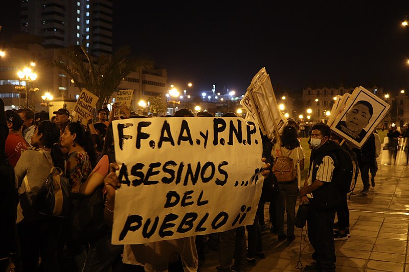 Regierungskritische Proteste einen Tag nach den tödlichen Zusammenstößen in Juliaca am 9.1.23
Foto: Mayimbú via wikimedia
CC BY-SA 4.0 Deed