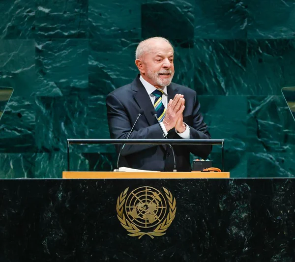 Präsident Lula da Silva bei seiner Rede zur Eröffnung der 81. UNO-Vollversammlung in New York 
Foto: Ricardo Stuckert via Fotos Públicas